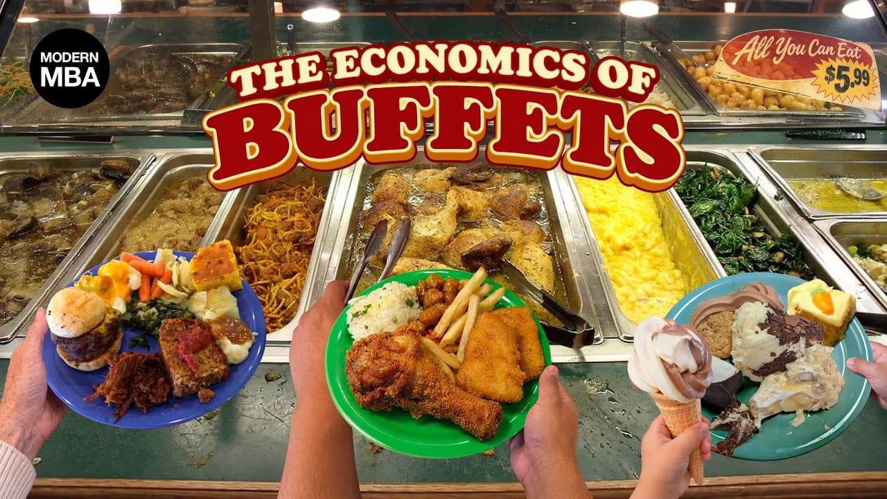 Modern MBA video essay thumbnail about the American buffet