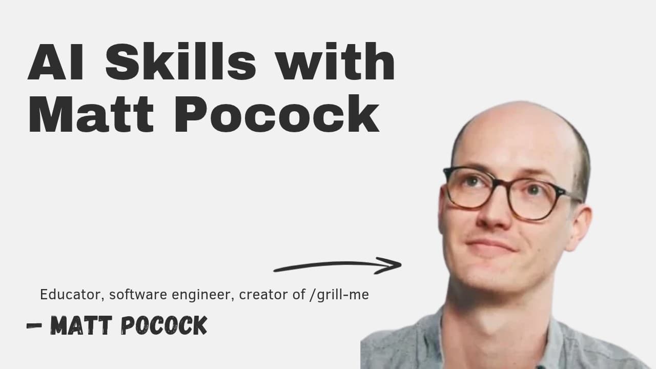 The Pragmatic Engineer 播客封面:与 Matt Pocock 聊 AI 技能