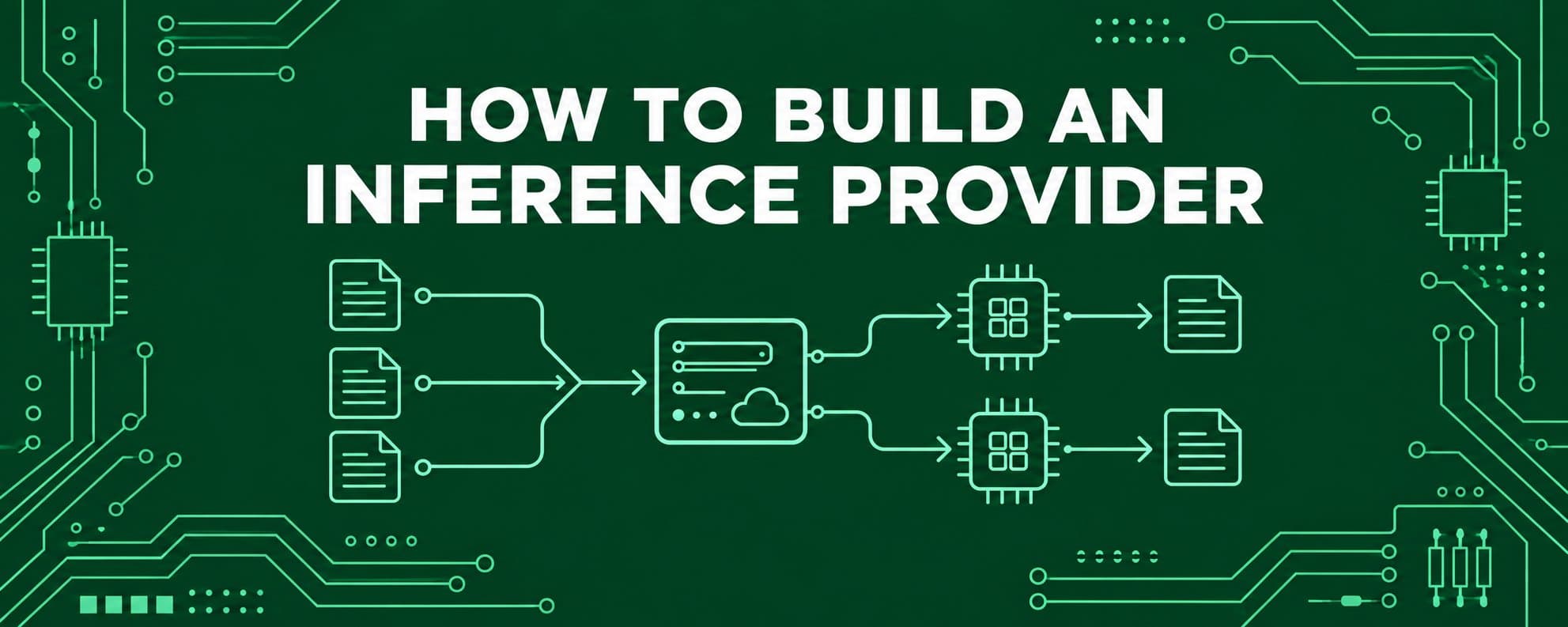Article cover diagram: the request path of an inference provider